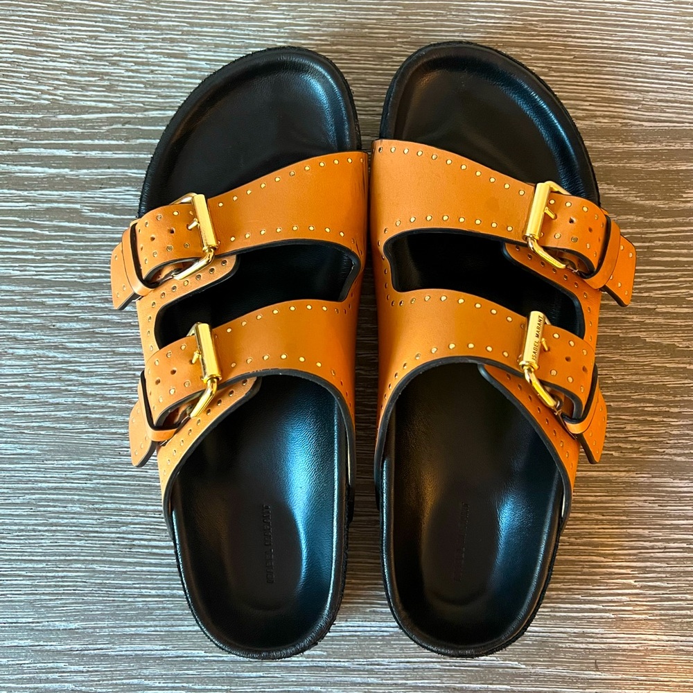 2022 Season Isabel Marant Lennyo Slip-On Buckled Sandals